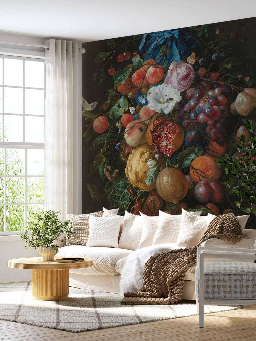 Festone di frutta e fiori