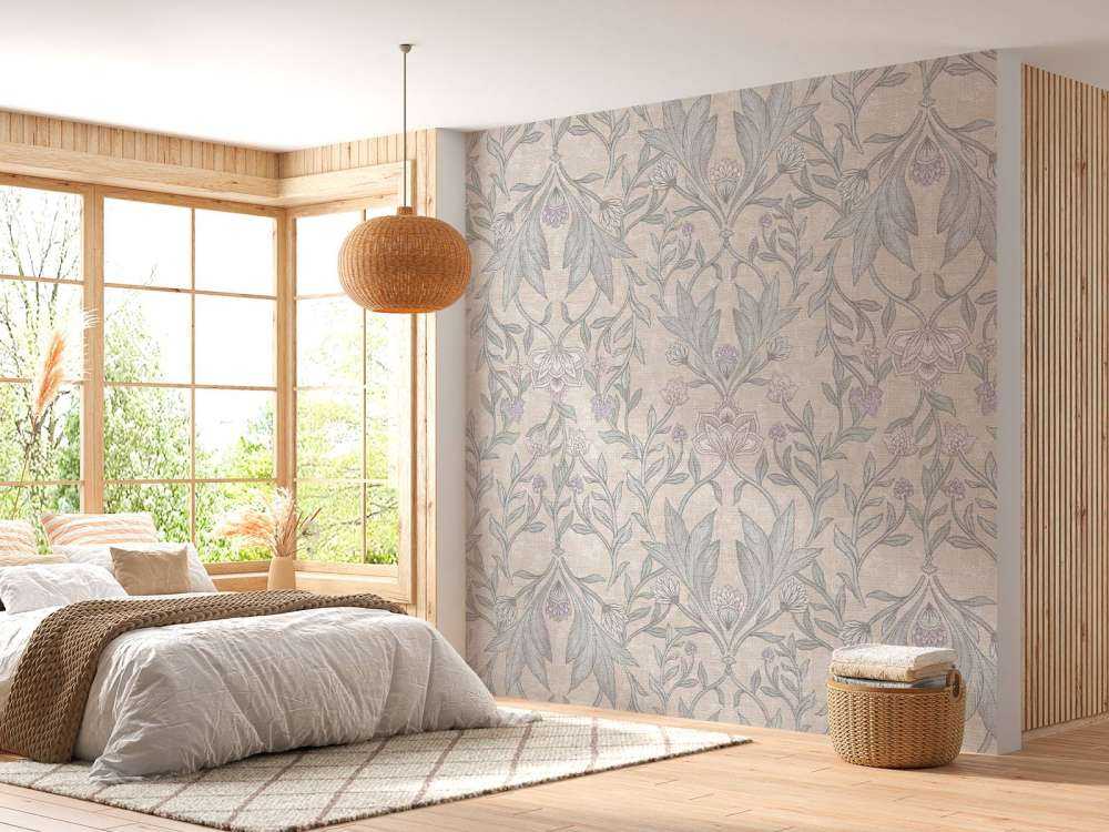 Morris damasco floreale - beige neutro