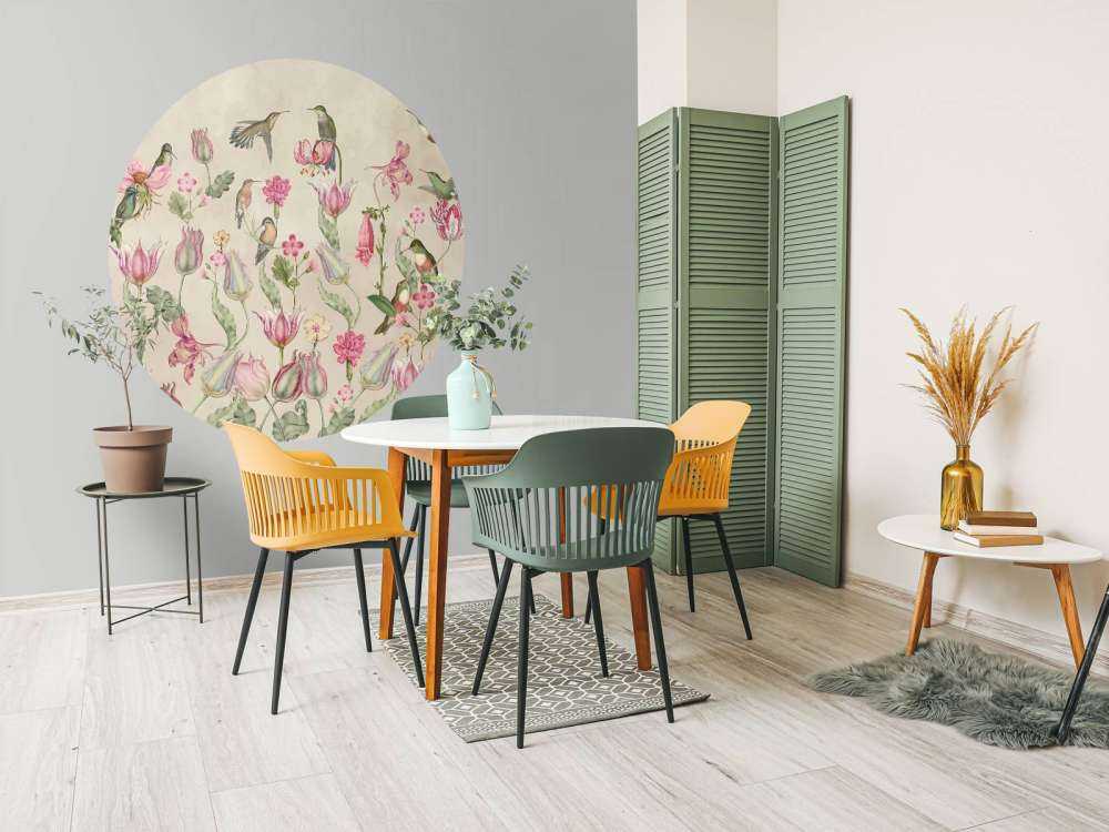 Sinfonia di Colibrì Primaverile - Eleganza Crema Blush