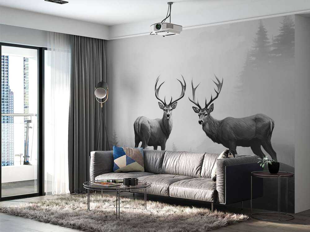 Simmetria del Cervo nella Foresta Nebbiosa