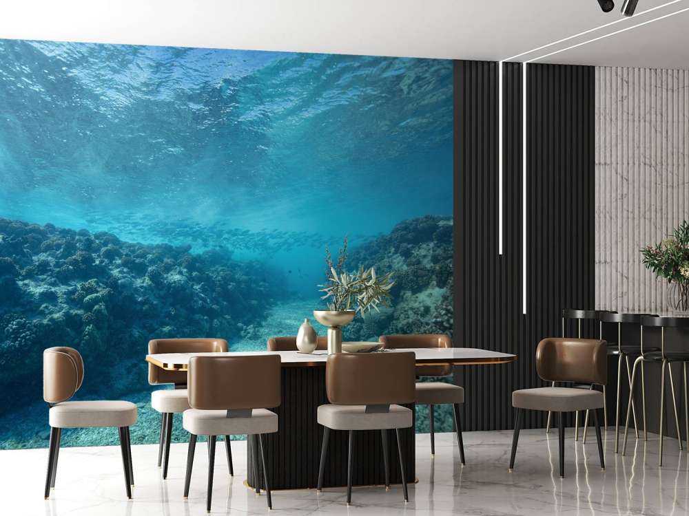 Mondo sottomarino con corallo