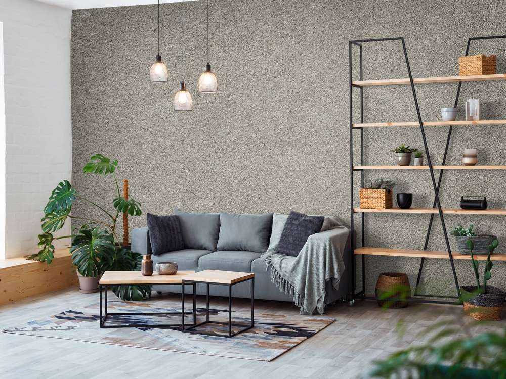 Parete in calcestruzzo con pietre fini