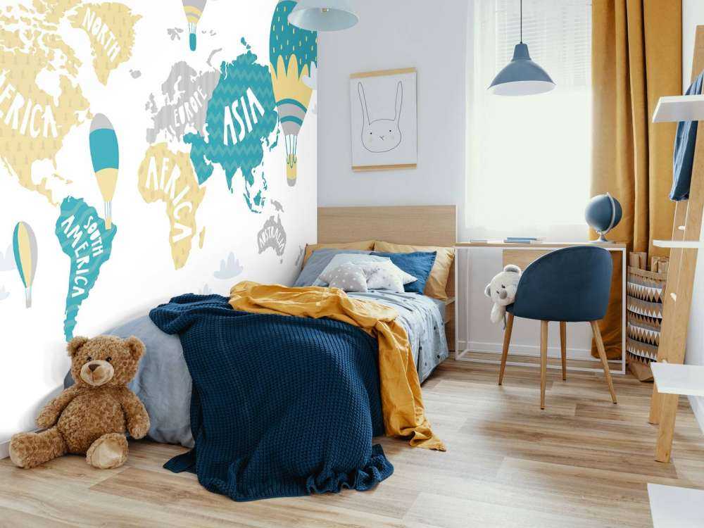 Mappa del mondo con palloncini