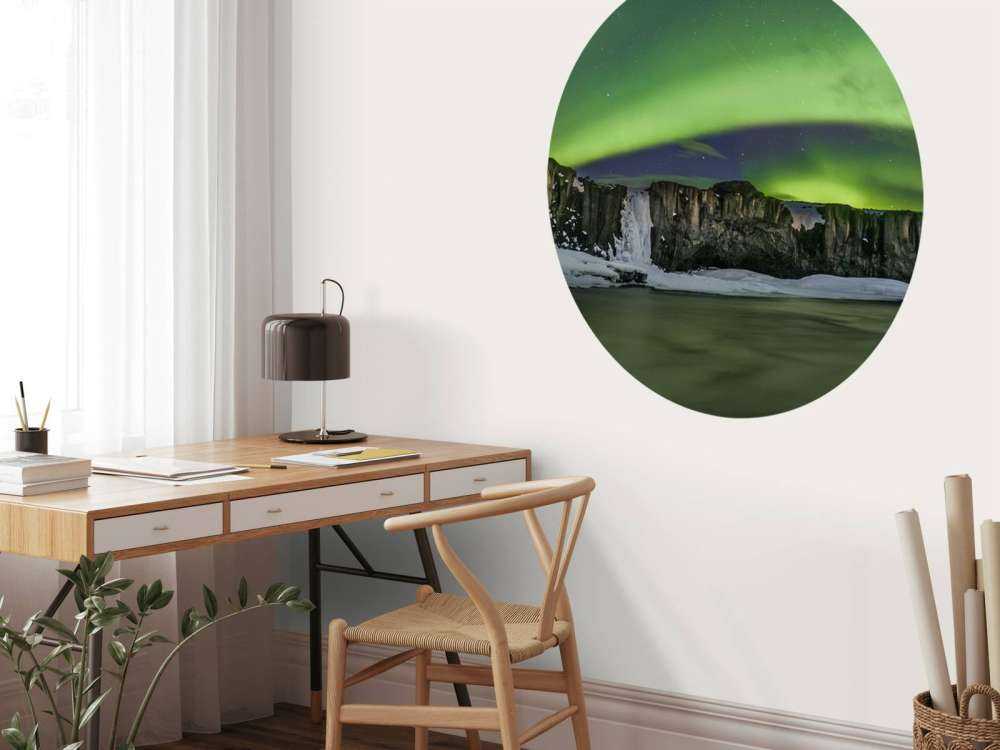 Foto panoramica dell'aurora boreale