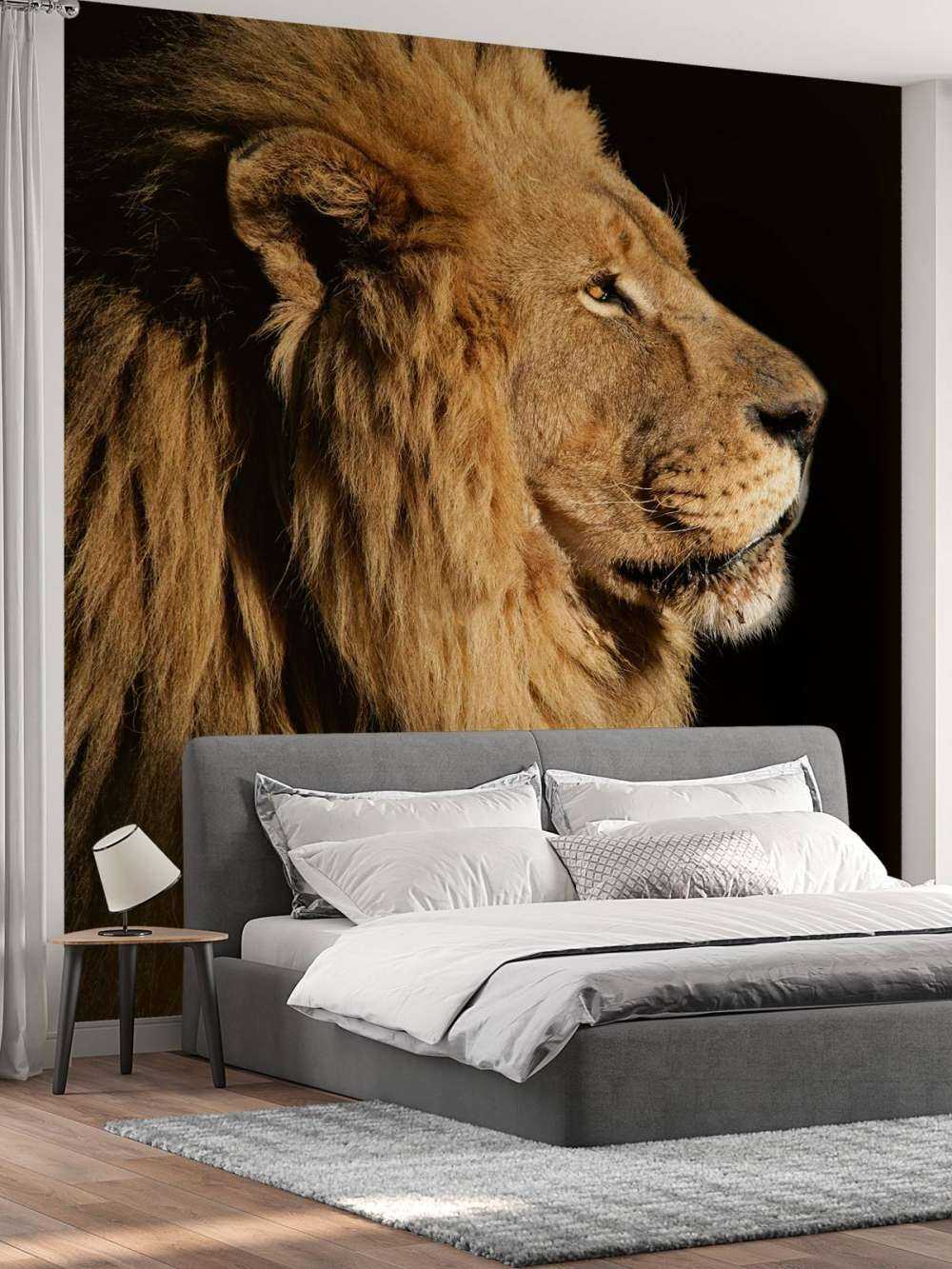 Profilo laterale di un leone