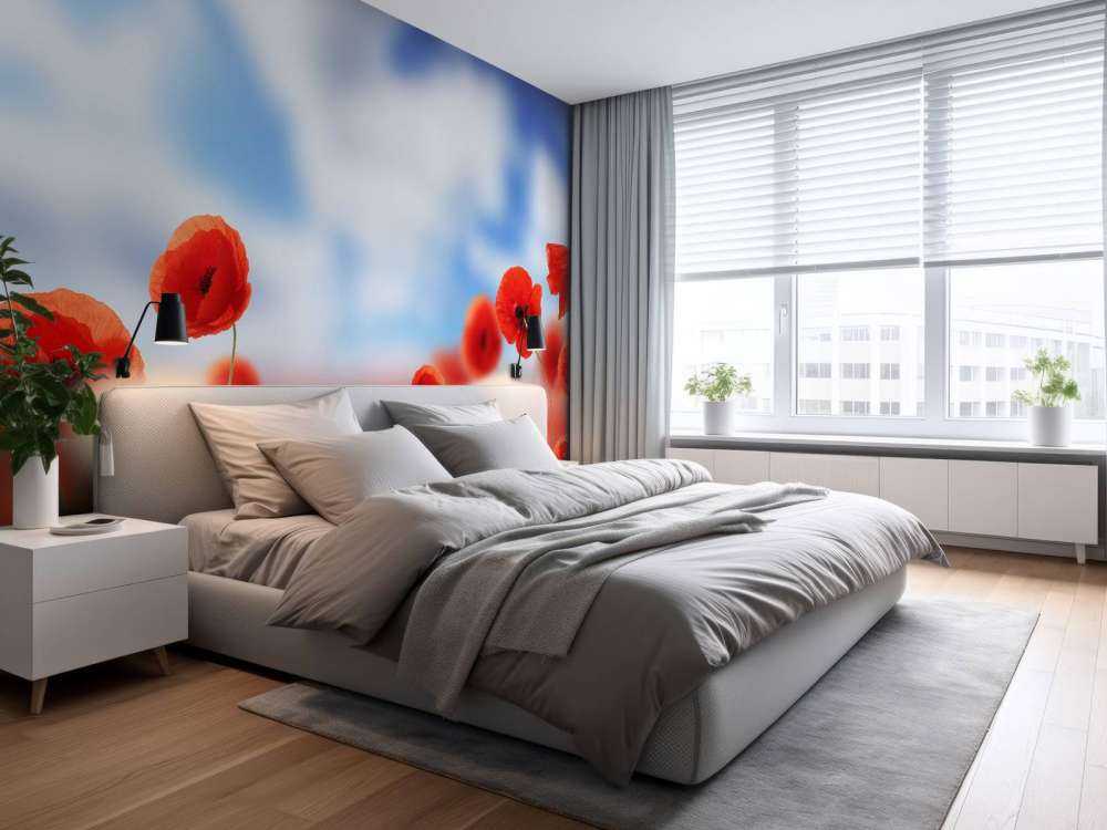 Cielo blu e papaveri rossi