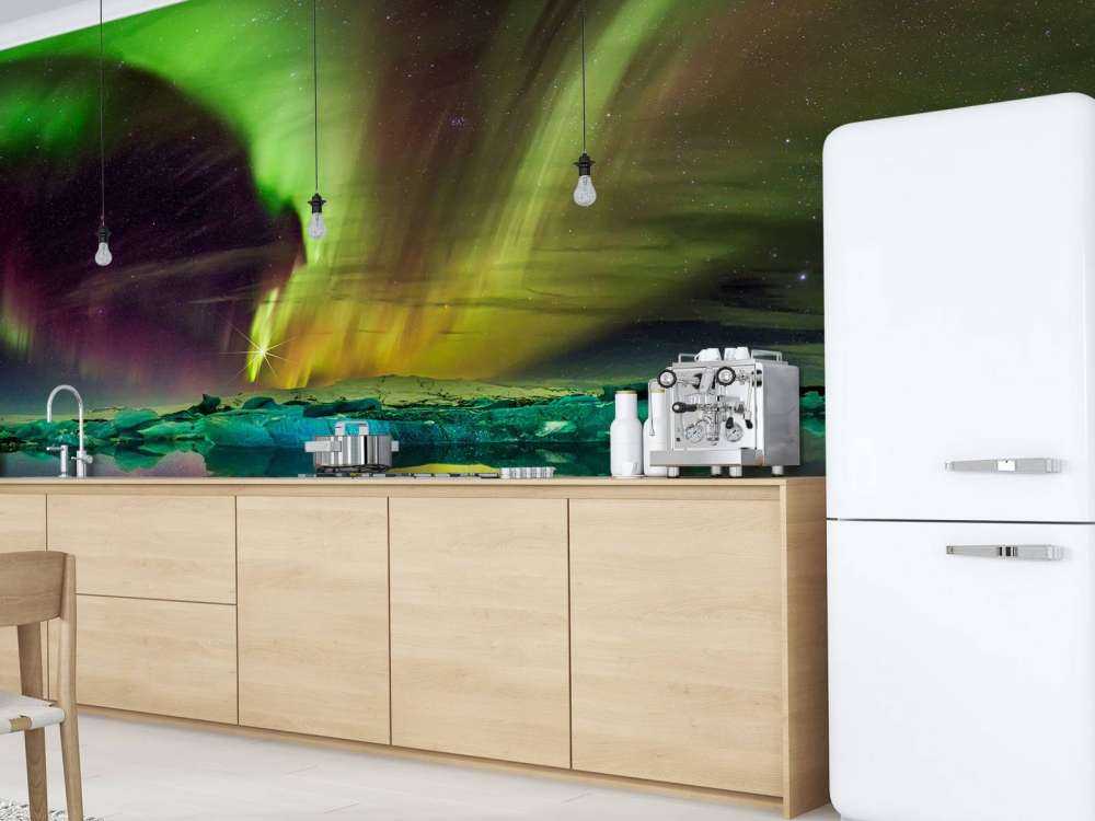 Aurora boreale a Jökulsárlón