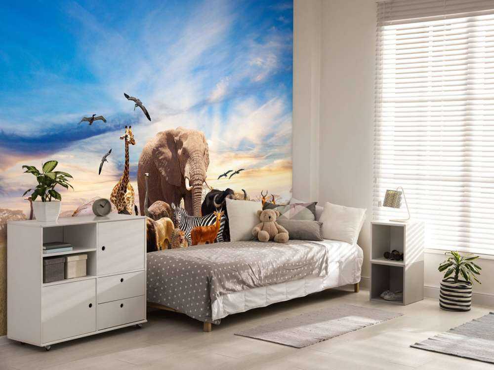 Gruppo di animali africani