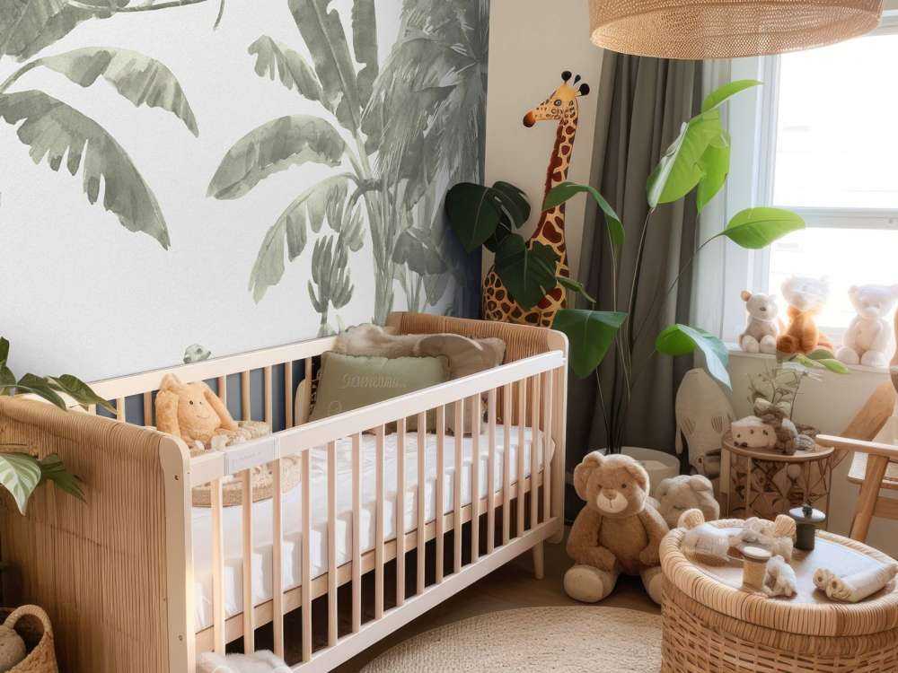 Piccoli animali della giungla in verde