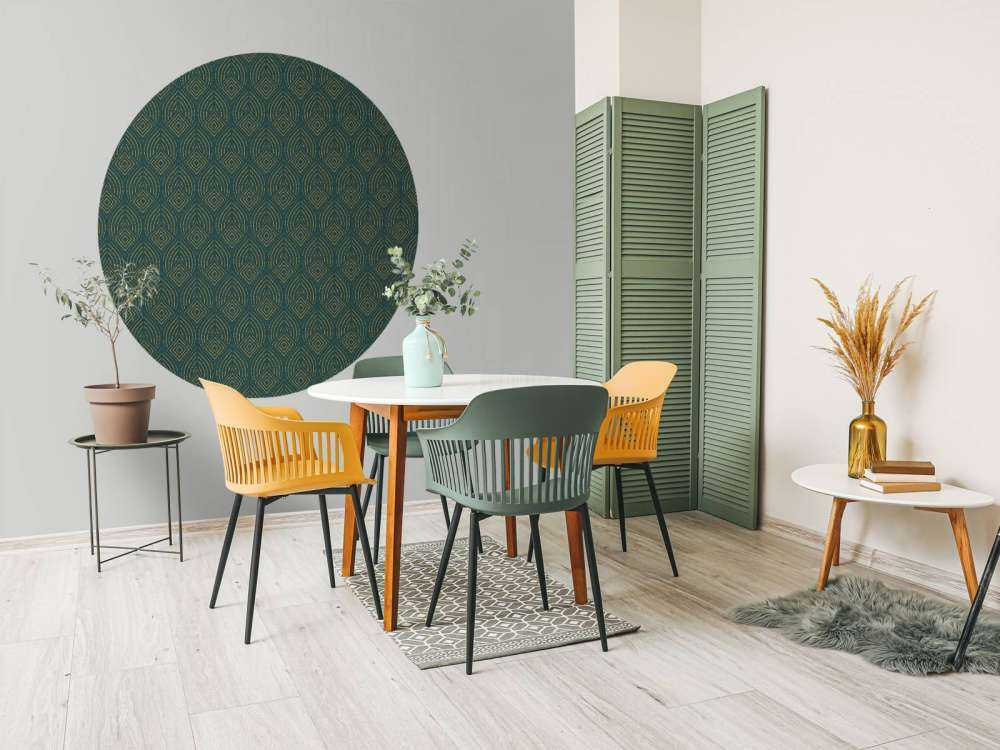 Motivo pavone astratto