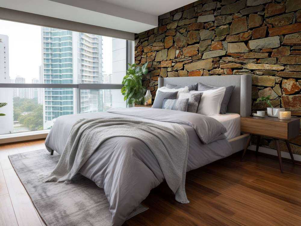 Muro con pietre grandi e piccole