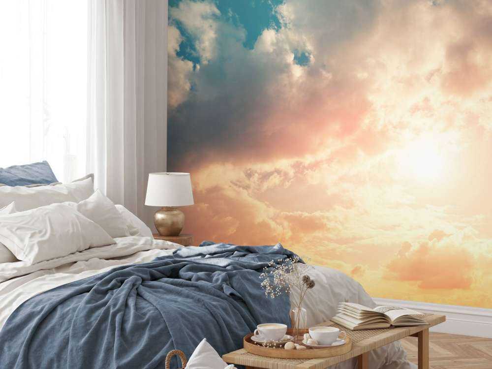 Cielo colorato con le nuvole