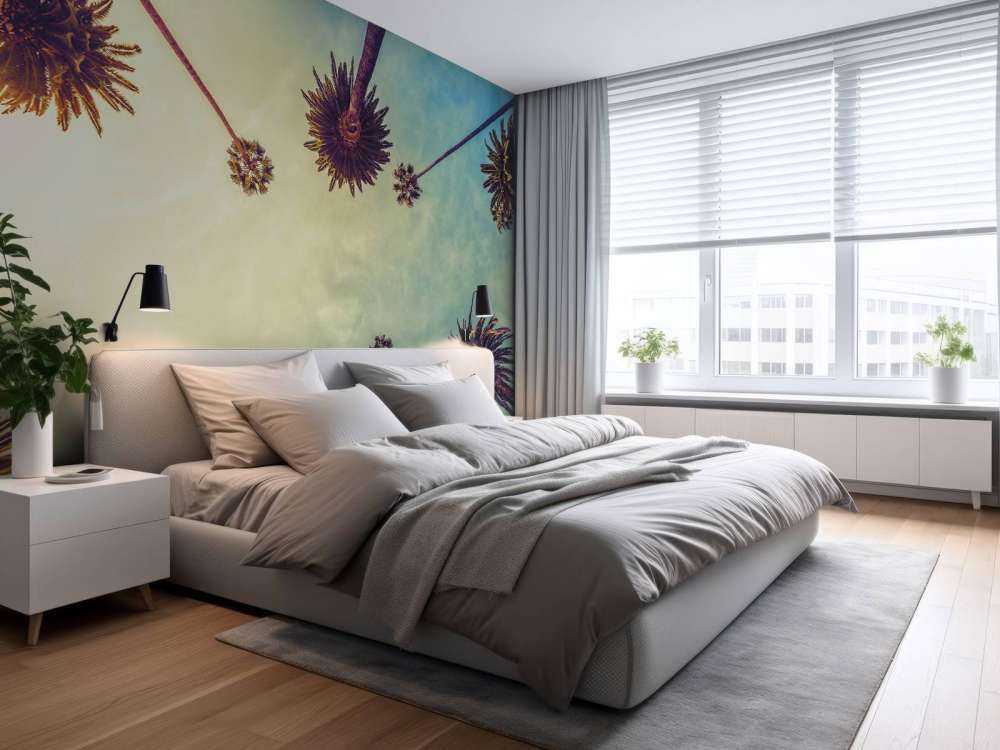 Vista dal basso delle palme