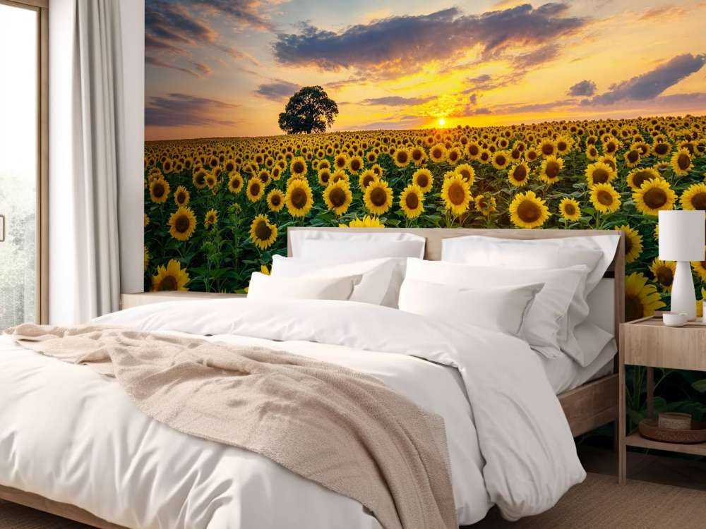 Campo pieno di girasoli