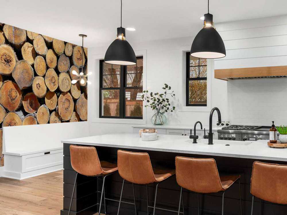 Mucchio di tronchi d'albero