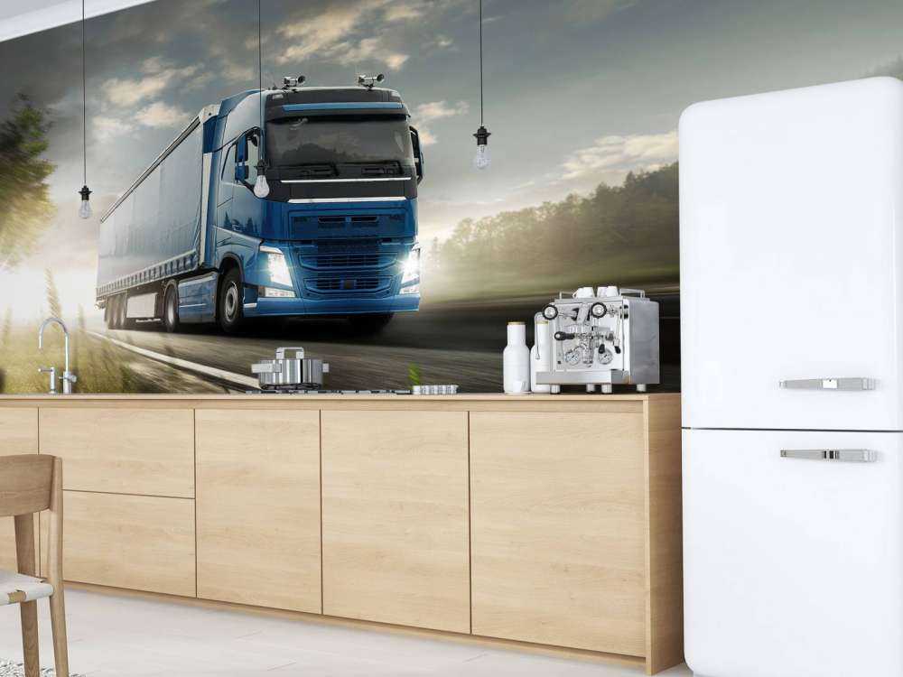 Carrello con carta da parati fotografica