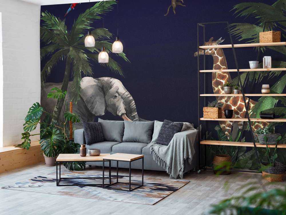 Jungle dieren bij nacht