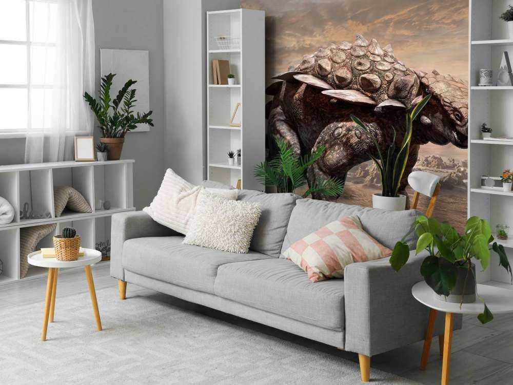 Dinosauro in una zona deserta