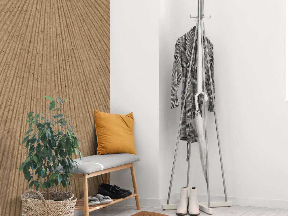 Struttura con linee in marrone dorato