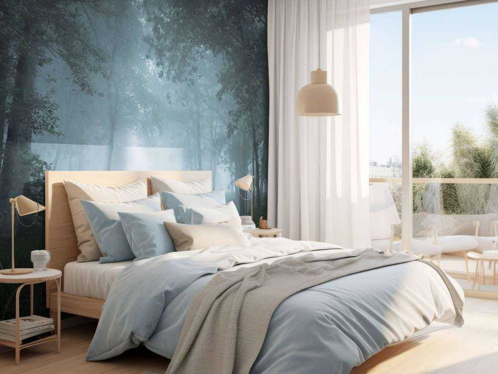 Sentiero della foresta nebbiosa