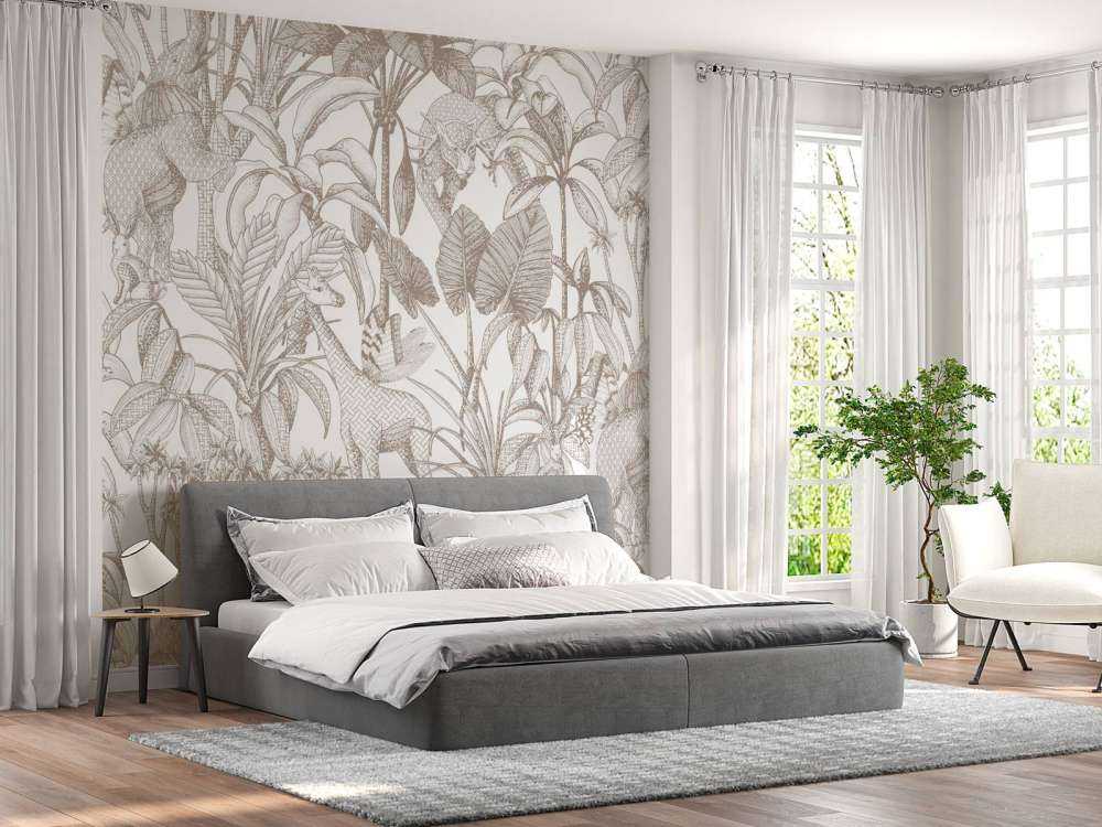 Animali tra le palme taupe