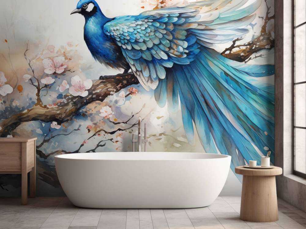 Pavone nella Nebbia di Primavera