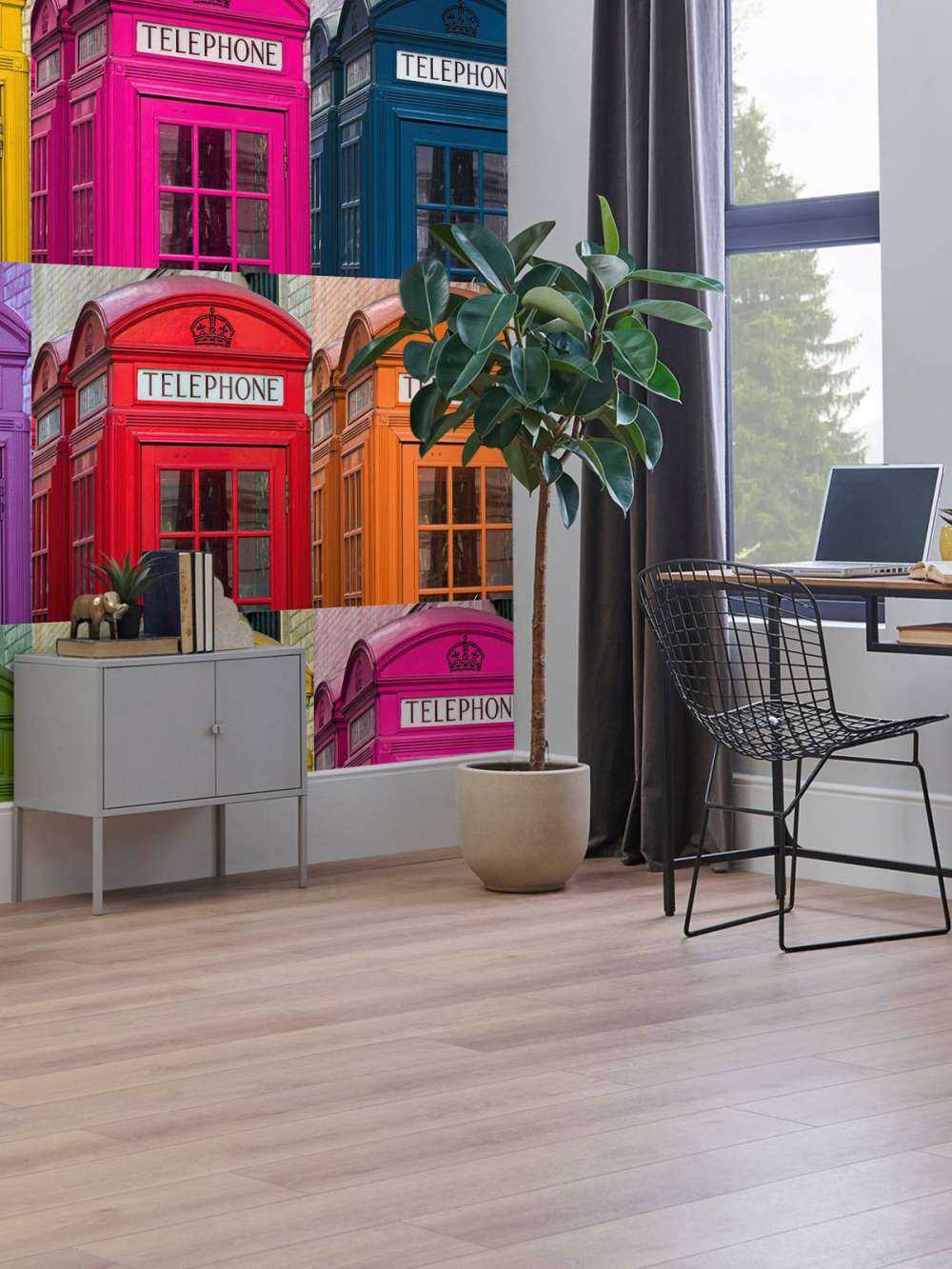 Multicolored Telephone Box