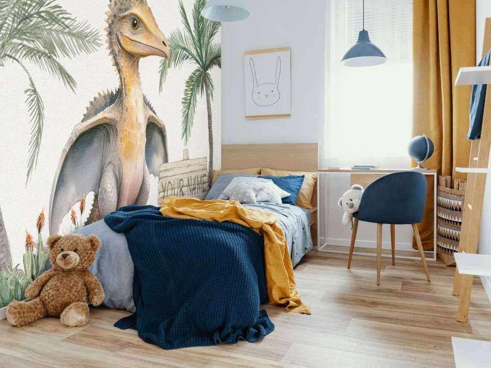 Baby pteranodon nella giungla