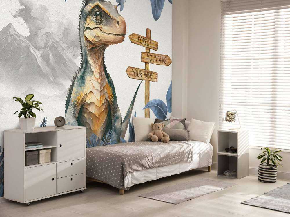 Baby velociraptor nella giungla blu