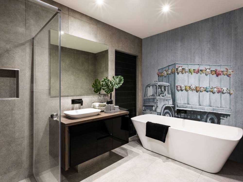 Banksy - Meat truck, grey concrete