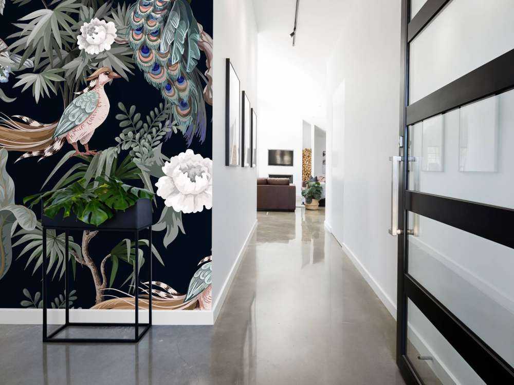 Peacock Splendor in Night Bloom