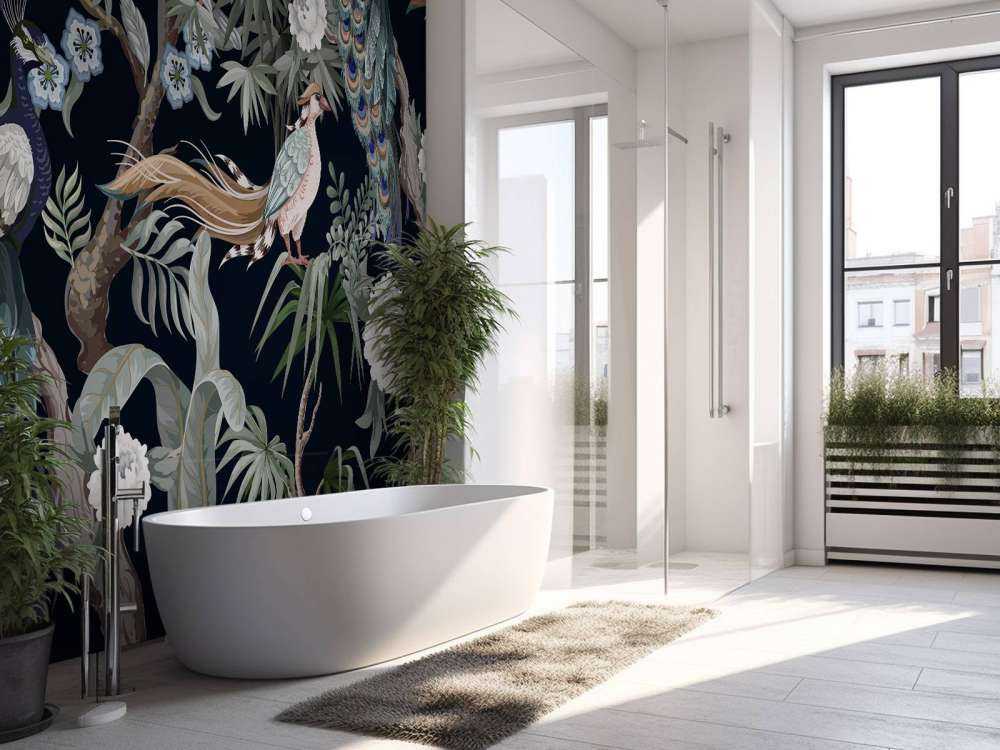 Peacock Splendor in Night Bloom