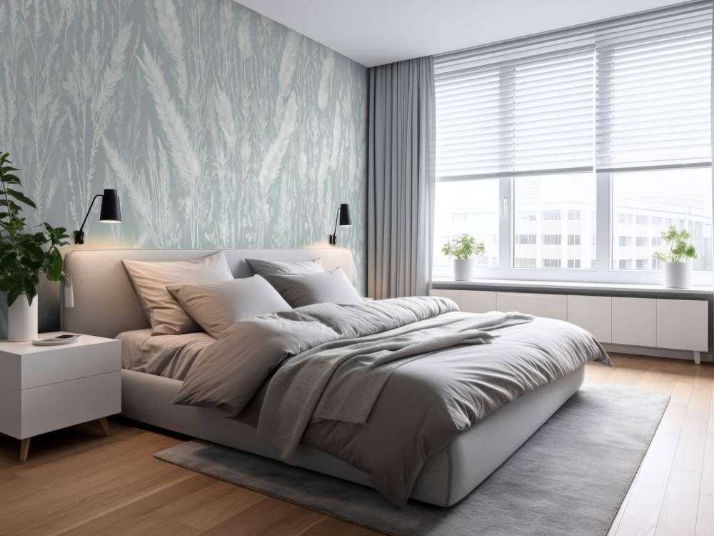 Muro di erbe di campo - verde menta