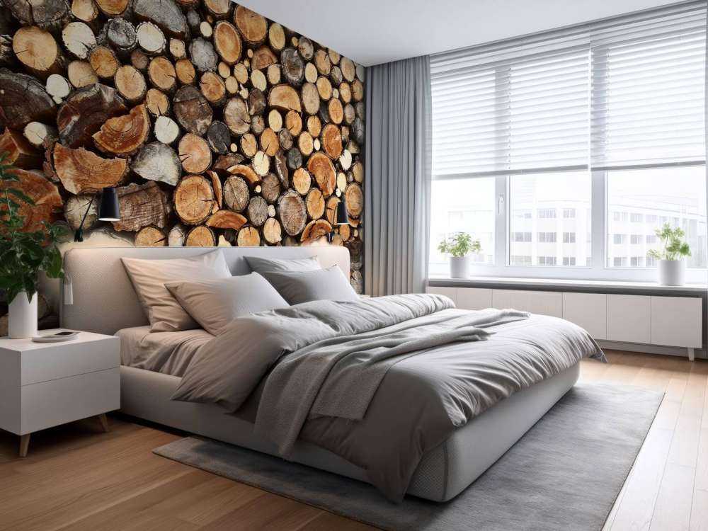 Tronchi d'albero impilati