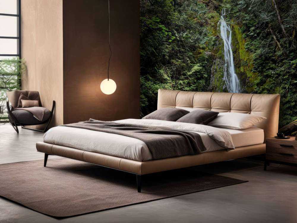 Cascata in un ambiente colorato 