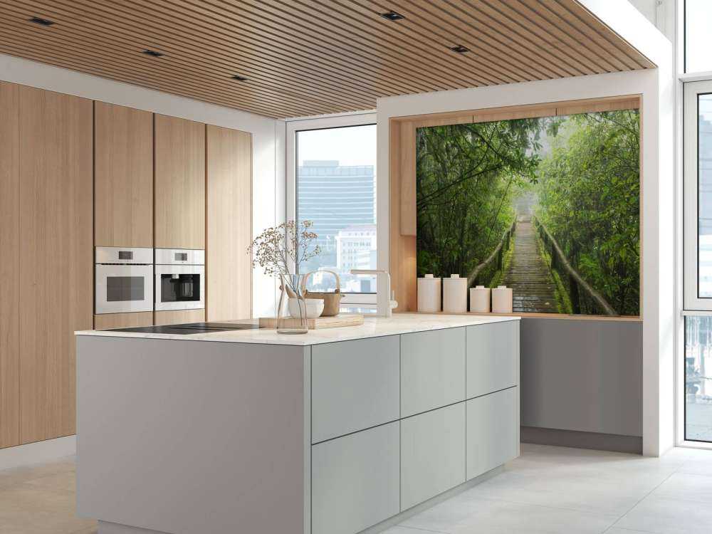 Verde giungla nebbiosa