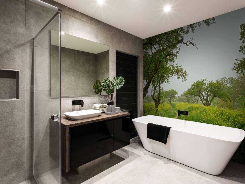 Sentiero attraverso colline con fiori gialli