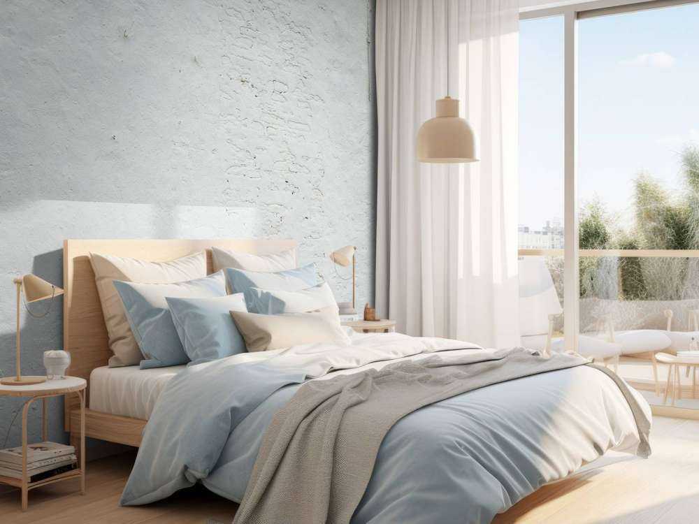 Muro con stucco bianco e tasselli