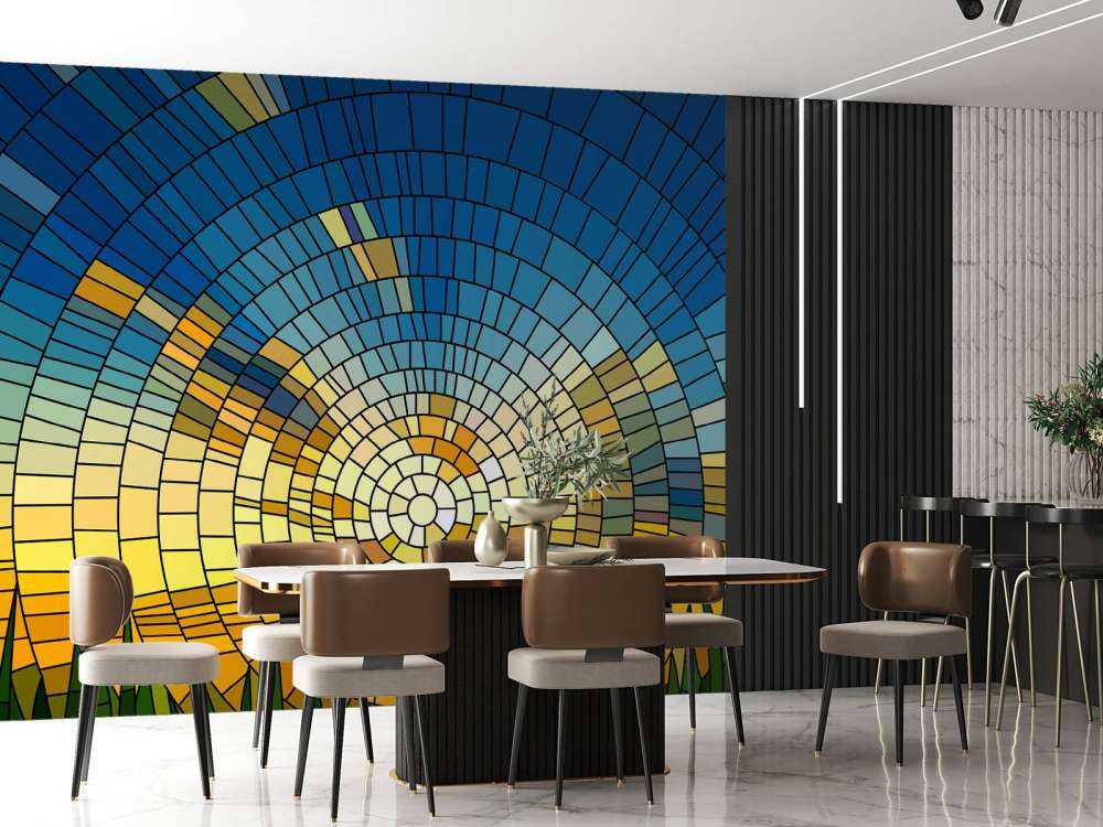 Tramonto su un prato