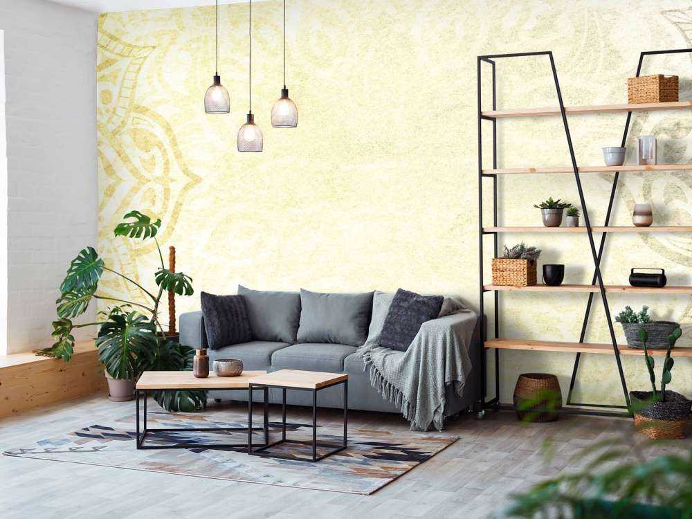 Mandala gialli e grigi