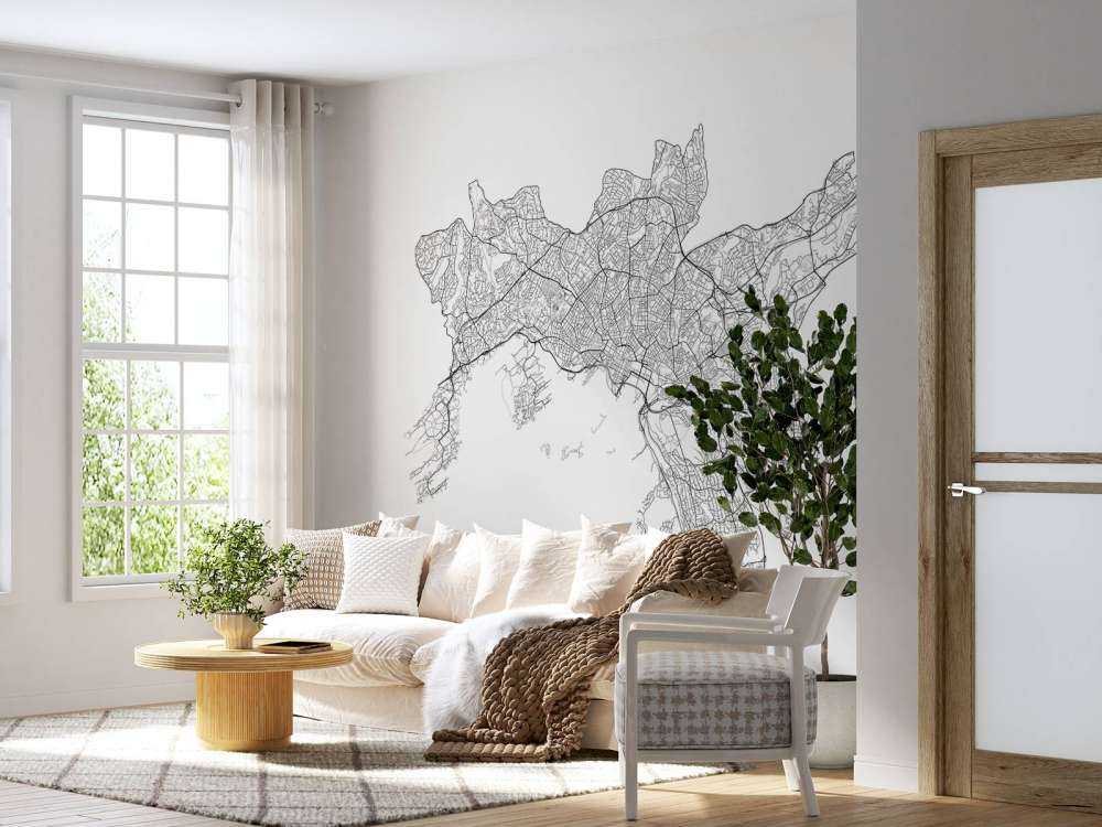 Mappa di Oslo, bianco 