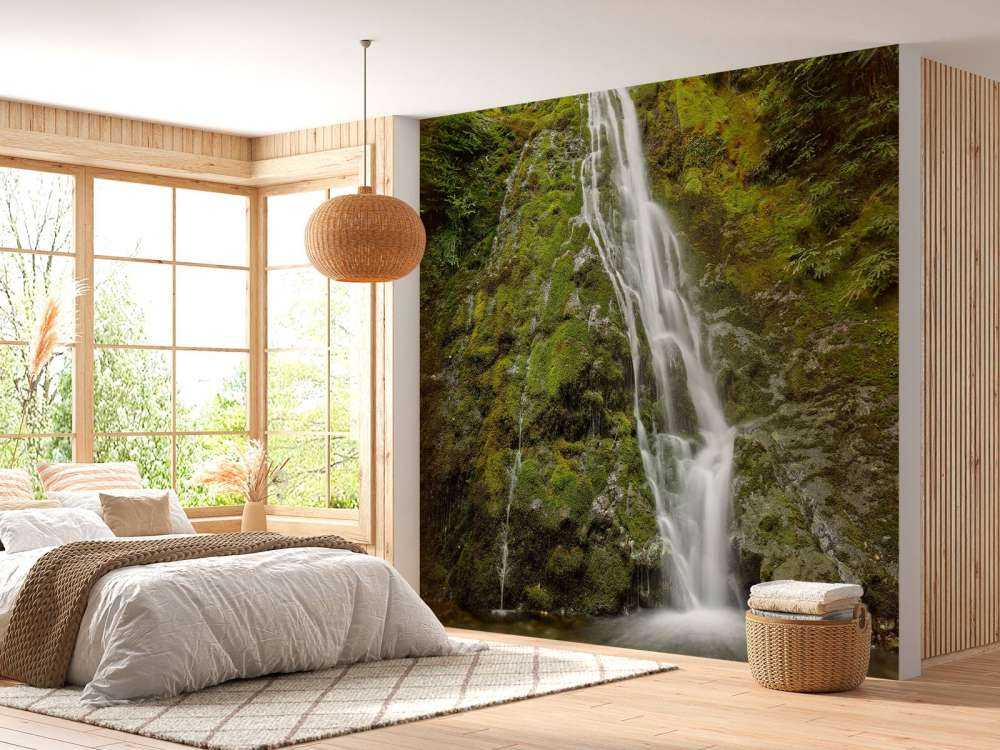 Cascata con un bellissimo verde 