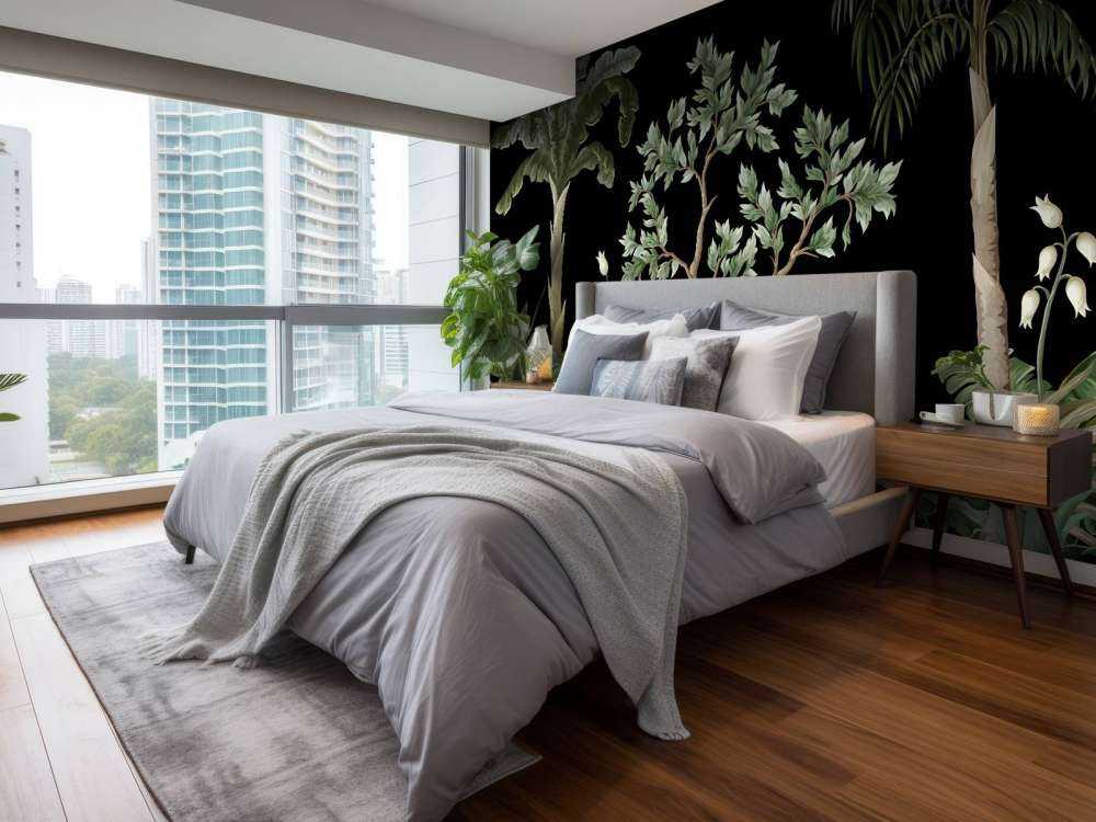 Alberi con sfondo scuro