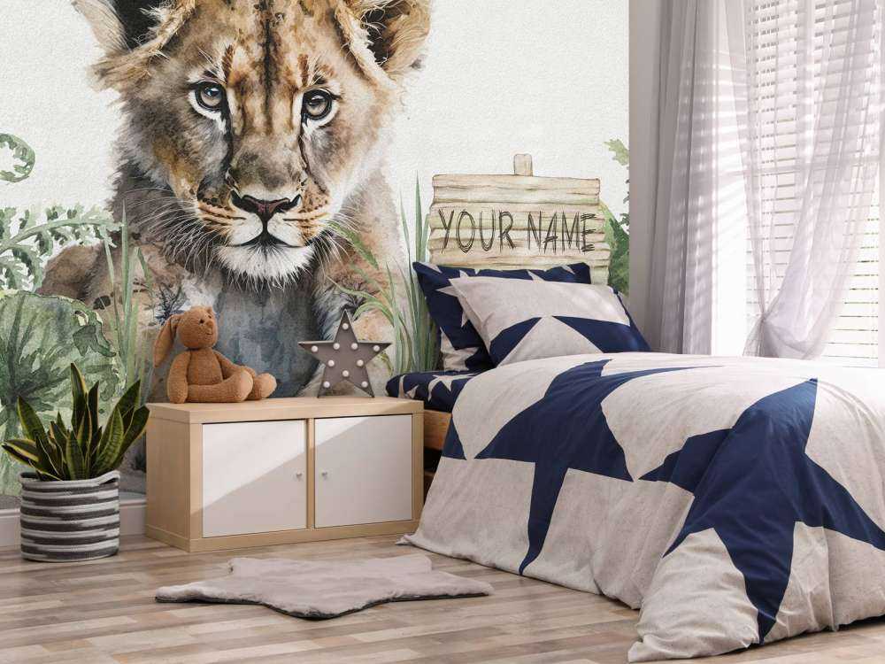 Giovane leone nella giungla