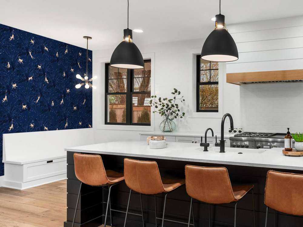 Scimmie tropicali - blu