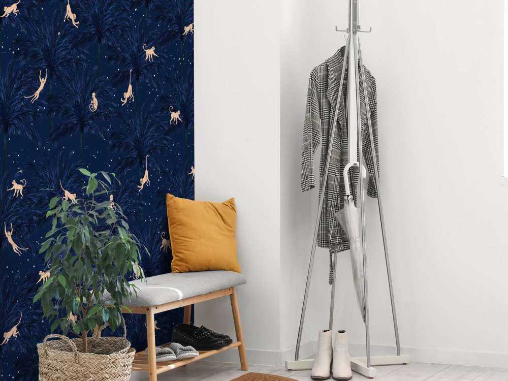 Scimmie tropicali - blu