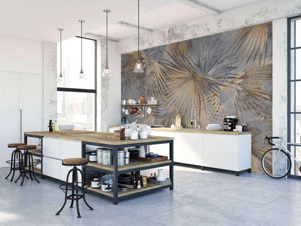 Foglie esotiche in cemento