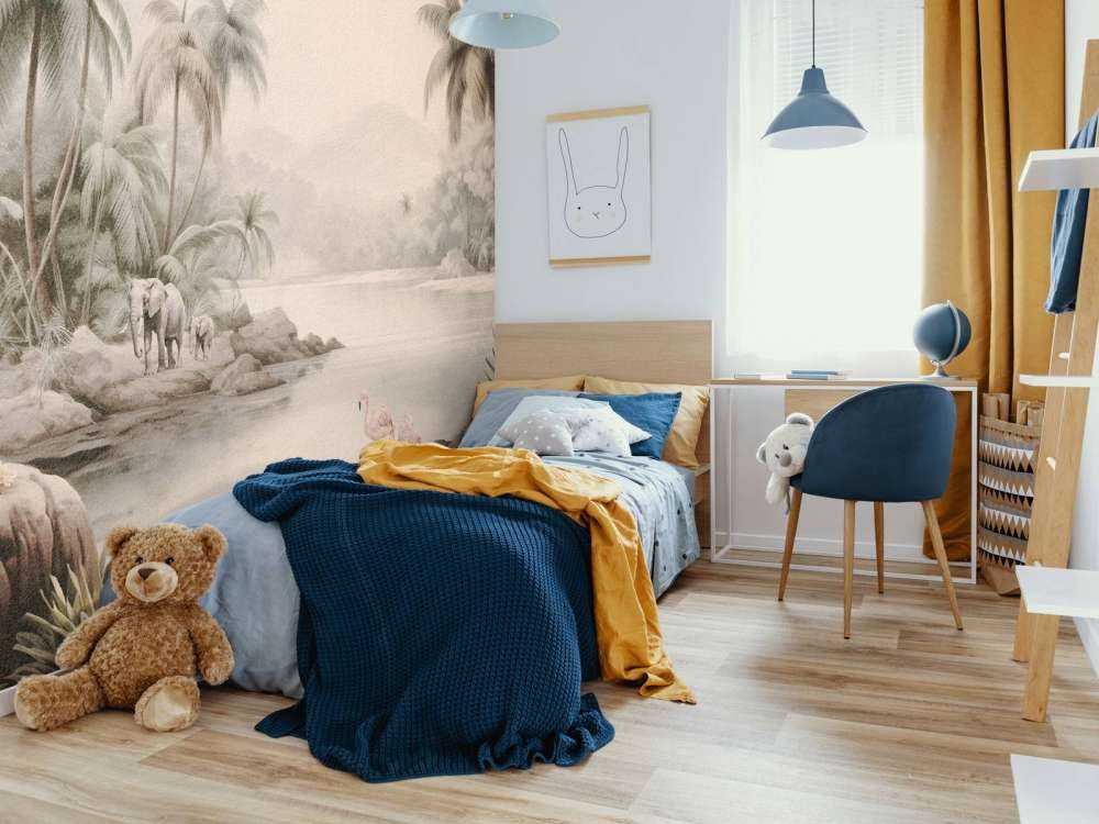 Paesaggio con animali nella giungla