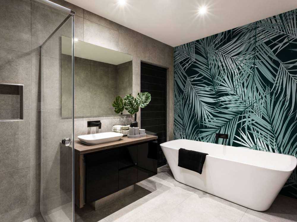 Foglie tropicali sfondo nero