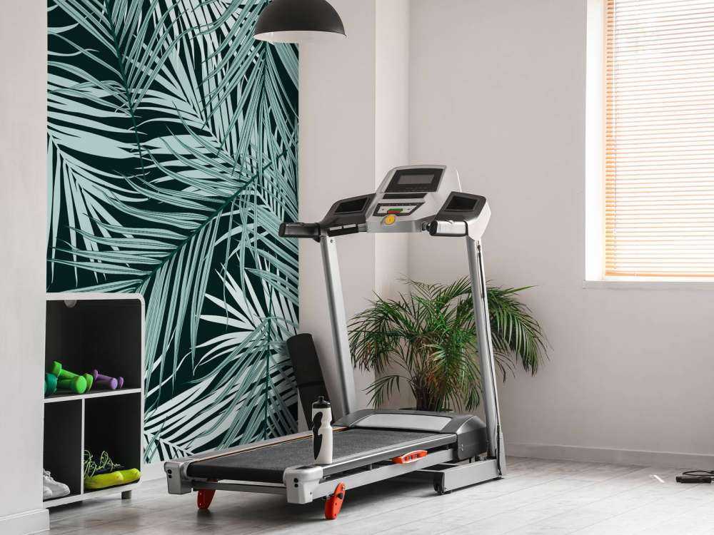 Foglie tropicali sfondo nero